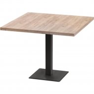Обеденный стол «Millwood» Хельсинки, ЛДСП дуб табачный крафт/металлокаркас черный, 90х90х75 см