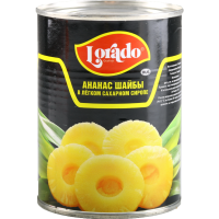 

Ананасы "ЛОРАДО" (ж/б,шайбы) 580 мл