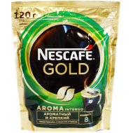 Кофе растворимый Nescafe gold aroma intenso, с добавлением молотого, 120 г