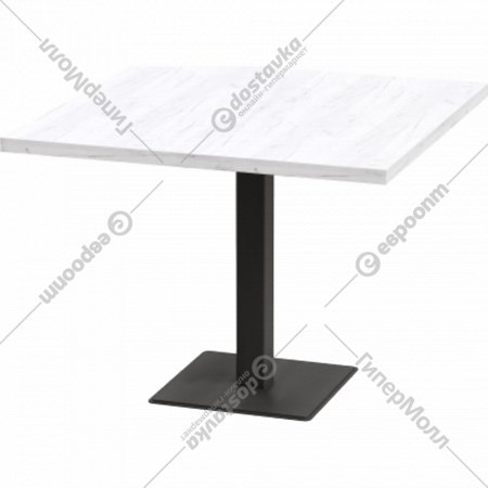 Обеденный стол «Millwood» Хельсинки, ЛДСП дуб белый крафт/черный металлокаркас, 90х90х75 см