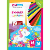 

Бумага цв."ARTSPACE"(A4,16л,16цв,единор)