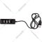 USB-хаб «Buro» BU-HUB4-0.5L-U2.0, 4 порта, черный