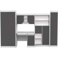 Комплект мебели «ИнтерМебель» Юниор, белый/графит серый