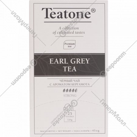 Чай черный «Teatone» аромат бергамота, 25х1.8 г
