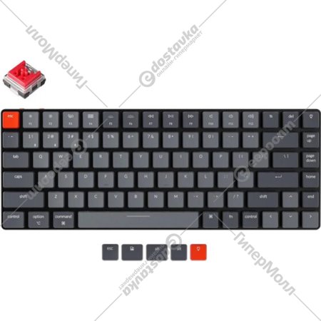 Клавиатура «Keychron» K3, K3-D1-RU, grey/red