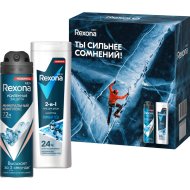 Подарочный набор «Rexona» Men, антиперспирант + гель для душа и шампунь 2 в 1, 150+180 мл