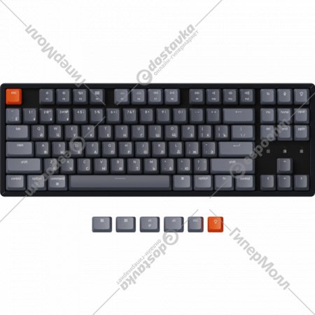 Клавиатура «Keychron» K8, K8-J2-RU, grey/blue