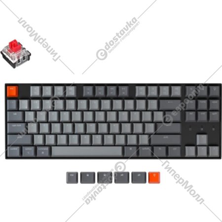 Клавиатура «Keychron» K8, K8-J1-RU, grey/red