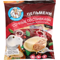 

Пельмени"СОЧНЫЕ"(со сливками)0.45кгх10