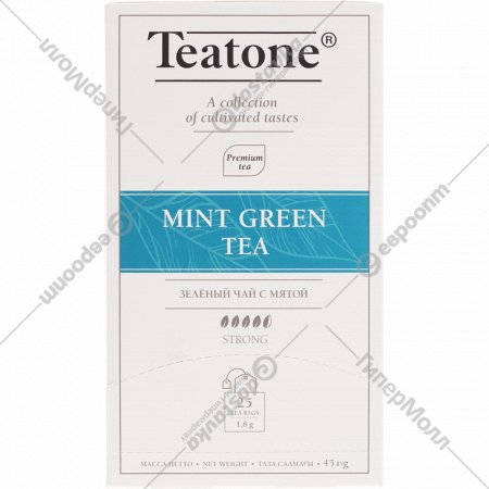 Чай зеленый «Teatone» с мятой, 25х1.8 г