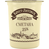 

Сметана "БРЕСТ ЛИТОВСКАЯ" 26%(п/ст) 400г