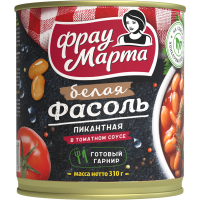 

Фасоль "БЕЛАЯ ПИКАНТ ФРАУ МАРТА" 310 гр