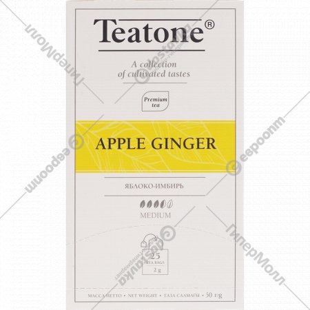 Чайный напиток «Teatone» яблоко и имбирь, 25х1.8 г