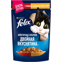 

Корм "ФЕЛИКС" дв.вкусн.говяд.+птица 85г