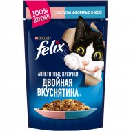 Корм для кошек «Felix» с лососем и форелью в желе, 85 г