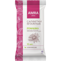 

Салфетки "AMRA" влажные освежающее 15шт