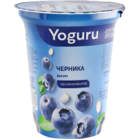 

Йогурт"YOGURU"(черника,1.5%,ст.) 310г