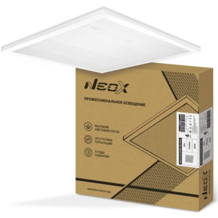 Светодиодная панель «Neox» ДВО-02 3640-ПРИЗМА, 595х595х19 мм