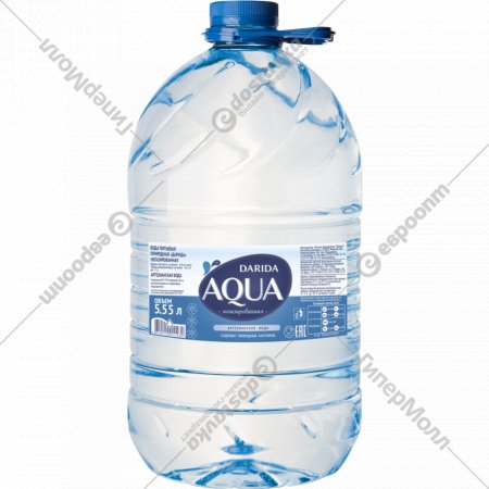 Вода питьевая негазированная «Darida» Aqua, 5.55 л