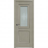 Дверь «ProfilDoors» 28X Эшвайт/Матовое узор, 210х90 см