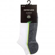 Носки мужские «DiWaRi» Active белые-темно-серые, размер 29