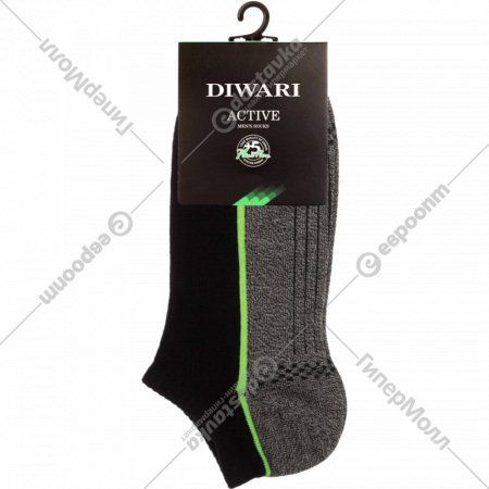 Носки мужские «DiWaRi» Active размер 25, черные-темно-серые