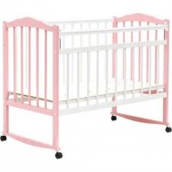 Кроватка для младенцев «Bambini» М.01.10.09, белый/розовый