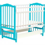 Кроватка для младенцев «Bambini» М.01.10.11, белый/голубой