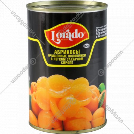 Абрикосы «Lorado» консервированные половинки в легком сиропе, 410 г