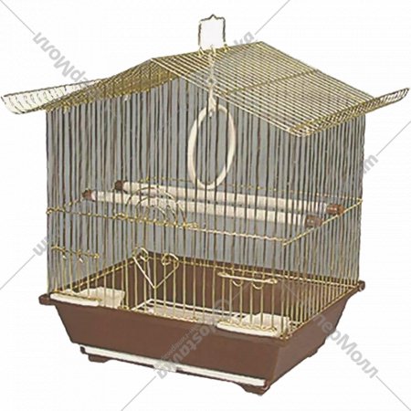 Клетка для птиц «Triol» 50611011, 300х230х390 мм, золото