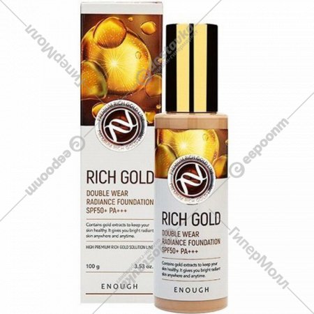 Тональная основа «Enough» Rich Gold Double Wear, SPF50+, №13, 100 мл