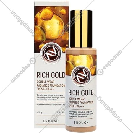 Тональная основа «Enough» Rich Gold Double Wear, SPF50+,№21, 100 мл