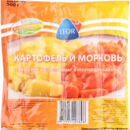 Картофель и морковь отварные «Leor» нарезанные, 500 г