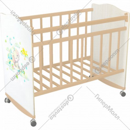 Кроватка для младенцев «INDIGO» My Dream Облака, белый