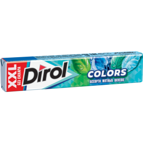 Же­ва­тель­ная ре­зин­ка «Dirol» Colors XXL, ас­сор­ти мятных вкусов, 19 г