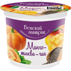 Десерт тво­рож­ный «Вен­ский зав­тра­к» манго, тыква, чиа, 5 %, 150 г