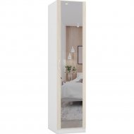 Шкаф «ИнтерМебель» МР-05, 420, 1 зеркало, белый/вудлайн кремовый