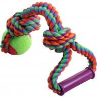Игрушка для собак «Triol» Веревка с ручкой, 2 узла и мяч, 65/380 мм, 12111022