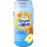 

Пюре "ФРУТОНЯНЯ" (ябл,персик) РФ 250г