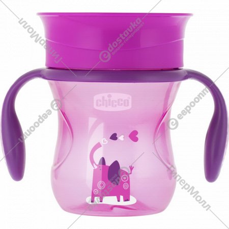 Чашка-поильник «Chicco» Perfect Cup, 12 мес + , розовый, 200 мл