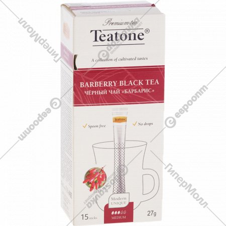 Чай чёрный «Teatone» с ароматом барбариса, 15х1.8 г