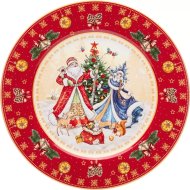 Тарелка «Lefard» Дед Мороз и Снегурочка, 85-1717, красный, 21 см