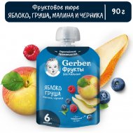 Фруктовое пюре «Gerber» фруктово-ягодный микс, с 6 месяцев, 90 г