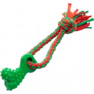 Игрушка для собак «Triol» New Year, Косточка с плетеной веревкой, 85/270 мм, 12191195