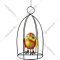 Фигура для сада «Homi» Птичка в клетке, подвесная, SUS5515, микс, 19 см