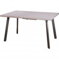 Обеденный стол «Listvig» Hagen 120, бетон светлый/чёрный, 75136, 160х80 см