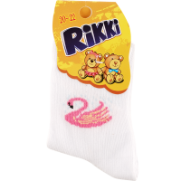 

Носки дет."RIKKI"(белые с роз.леб)р20-22