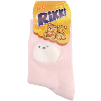 

Носки дет."RIKKI"(роз.с бел кот)р20-22