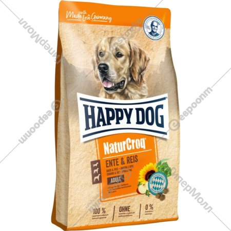 Корм для собак «Happy Dog» NaturCroq Ente&Reis, 61301, утка/рис, 11 кг