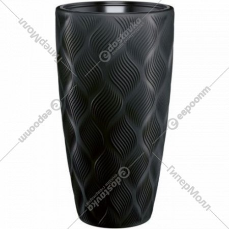 Кашпо для цветов «Formplastic» Flow Slim, 4720-084, глубокий черный, 30 см